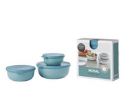 MEPAL - 荷蘭製造Cirqula多用途 圓形 食物盒 3件套裝 (350+750+1250ml) - nordic green