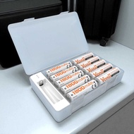 Battery Organizer Storage Box with Tester, AA AAA 9V Battery Storage Rack Neat - BS28