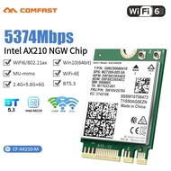 COMFAST 5374Mbps Laptop WiFi Card Bluetooth 5.3 NGFF M.2 WiFi Module WiFi6 AX210 2.4G 5G 6GHz 802.11