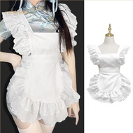 REDD Maid Costume Apron Ruffled Waist Apron for Women Halloween Cosplay Adjustable Kitchen Cooking A