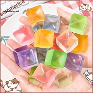 【Ready stock】 Ice Cube Squishes Toy Funny Ice Cube Toy 24pcs Ice Cube Squishy Toy Set Slow Rebound Tpr Stress Relief Mini Clear Cube Squeeze Fidget Toy for Kids Adults Birthday