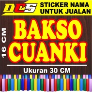 CUANKI MEATBALL WRITING CUTTING STICKER WRITING STICKER FOR SALES NAME ON WHEEL CART