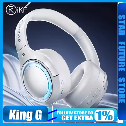 iKF King G Wireless Blutooth Gaming Headphones 5-Mode USB-Audio E-sports Headset USB/Type-C Noise Re