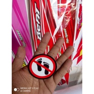 Warning stickers, racing stickers