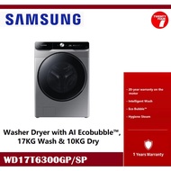 [ Delivered by Seller ] SAMSUNG 17/10KG WD17T6300GP Front Load Washing Machine / Washer Dryer WD17T6