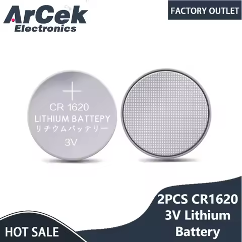2PCS 3V CR1620 Battery CR 1620 Button Battery for Watch Car Remote Control Calculator Scales Shavers