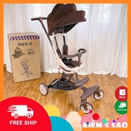Baobaohao V18 Folding Stroller Sitting Reclined with 5 modes with leather pillow and rooftop new model 2022 Nana's kid