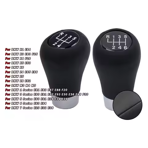 Round Manual Gear Shift Knob 5 6 Speed for BMW E84 E83 F25 F26 E53 X3 X5 X6 Z4 E85 E86 1 3 5 6 7 Ser