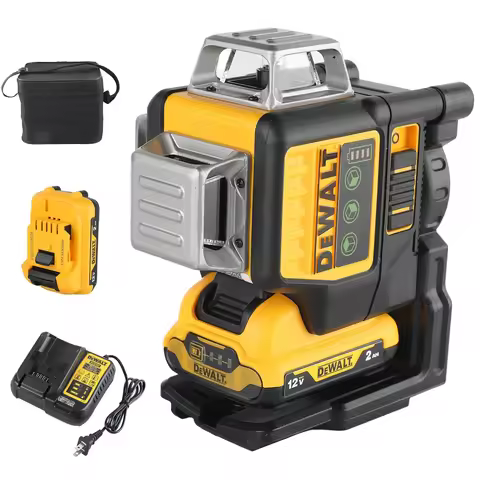 2025 NEW Dewalt DW089LG 3 Sides*360 Degree Vertical 12V Lithium Battery 12 Lines Laser Level 360 Hor