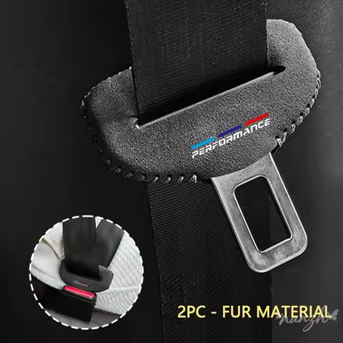 Leather Car Seat Belt Buckle Plug Protector Cover For BMW M Emblem E46 E36 E34 F10 E90 F30 E60 F30 E