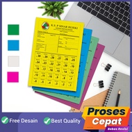 Promise koperasi Isi 100 Lembar / Kartu Angsuran koperasi / Cetak Kartu Angsuran Kredit / Buku Promi