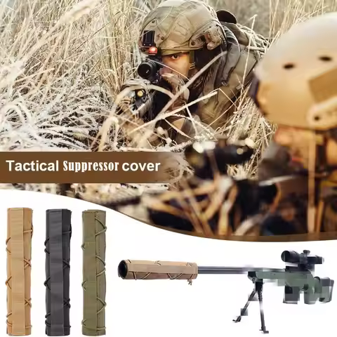 Hunting Accessories Rifle Sleeve Protector Molle Tactical Shooting Suppressor Cover Airsoft Rifle Sn