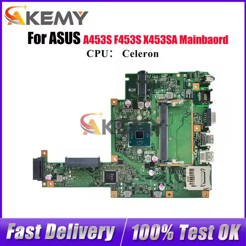 X453SA Laptop Motherboard For ASUS VivoBook X453S X453SA F453S A453S Notebook Mainboard With Celeron