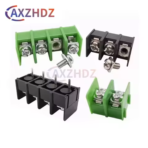 10PCS 7.62mm 2P 3P 4P 300V 20A MG/KF7.62 Black/Green Color Screw Terminal Block Connector 7.62 mm Pi