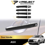 Mitsuibishi ASX 2010 - 2018 Door Handle Cover Trim Carbon Fiber Pattern Mitsuibishi ASX V Project Ca