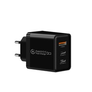 48W 3 Ports Quick Charge USB Charger PD Type C Fast Charging Adapter Wall EU US UK Plug Charger For 