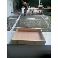 Acrylic dowry box plus wooden tray LxWxH 30x24x30cm