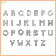 📦 26pcs Alloy Craft Beads Letter Charm Para sa Paggawa ng Alahas Rhinestone Pendants