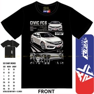 CIVIC FC, FC6, 10TH GENERATION HONDA CIVIC, IVTEC, SOHC, JDM, V27X CLOTHING, CAR SHIRT, D7 C4 V1