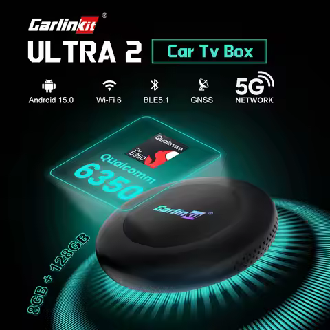 CarlinKit Ultra2 box Android 15.0 SM6350 Tv Box CarPlay Wireless Android Auto Wireless Adapter Suppo