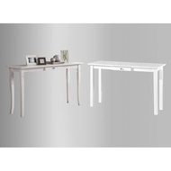 4FT White Console Table With Drawer / Meja Console Putih 4 Kaki