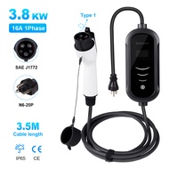 [TFKRS] Portable Charger Type 1 3.8KW 7.6KW EV Charger Adjustable WallBox Current Car Fast Charger C
