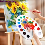 FALLFORBEAUTY Oil Watercolor Palette, Plastic White Art Pigment Tray, Oil Painting DIY Crafts Painting Palettes Gouache