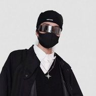 Cyberpunk futuristic technology rectangular glasses men's and women's sci-fi sunglasses high street 