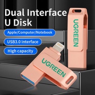 Ugreen OTG USB Flash Drive 256GB 1TB Pendrive Memory Stick สำหรับ IPhone14/13/12/11 /X/ 8/7/6 iPad PC