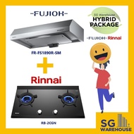 [RB-2CGN Rinnai Cooker Hob & FR-FS1890R-SM Fujioh Hood] HYBRID COMBO