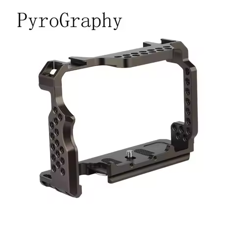 PyroGraphy A7III/A7RIII/A7II/A7SII/A7RII Bronze Cage with 1/4"Thread Hole Dual Cold Shoes for Sony A