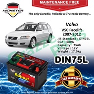 Münster Robust MF CMF DIN75 | DIN75L | 57539 (75AH) Car Battery Bateri Kereta for Volvo V50 Facelift