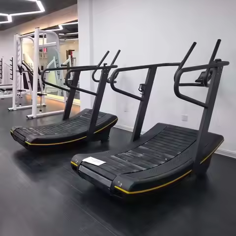 Commercial Curved Treadmill Without Powerunpowered Treadmill LED ScreenTreadmill