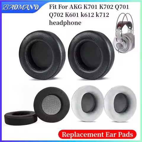 Earphone pads For AKG K701 K702 Q701 Q702 K601 k612 k712 replacement Earpads headphones Earmuffs Mes