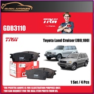 TRW Rear Brake Pad for Toyota Land Cruiser [J80] 4.2D, Land Cruiser Prado [J90] 2.7L, FJ Cruiser [XJ