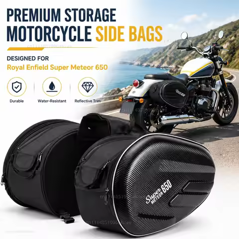 For Royal Enfield Super Meteor 650 2023-2026 2PCS Motorcycle Pannier Bags Luggage Saddle Bags Side S