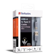 Verbatim USB-A to Type C 充電傳輸線(66149,66152,66155)