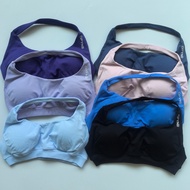 Dfyne Impact Sports Women Seamless Halter Neck Strap Padded Open Back Yoga Fiess Bra Medium Support