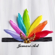Feather headband feather headband/ women's accessories carnival headband/ feather dance headband (1)