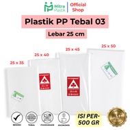 PP Plastic Width 25 Thickness 03 25x35 25x40 25x45 25x50 Plastic Bags TransparentBENINGs