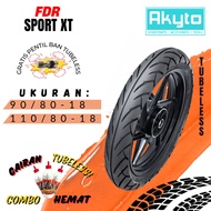 FDR SPORT XT MOTORCYCLE TIRE/ Ring 18 TUBELESS R18 FREE VALVE/ RX KING THUNDER SQORPIO VIXION BYSON 