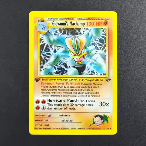 DIY Proxy Pokemon TCG Pocket Card 2000 P.M Giovannis Machamp 6 Super Rare Collectibles Card Single C