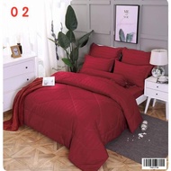 ♧SET CADAR READY STOCK  Cadar 7 in 1 HOTEL  Comforter Bedsheet☜