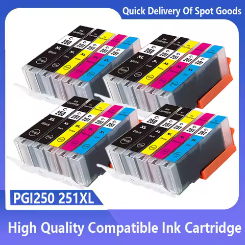 Compatible PGI250 PGI-250 CLI-251 Ink Cartridge for Canon PIXMA MG5420 MG5422 MG5520 MG5522 MG6420 I