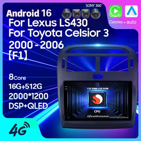 Android 16 Car Radio For Lexus LS430 XF30 LS 430 For Toyota Celsior XF30 III 3 2000 - 2006 Carplay A