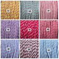 [1 meter] DIY PRUSIK 2mm StripedTALI per meter, cut according to order, color according to photo