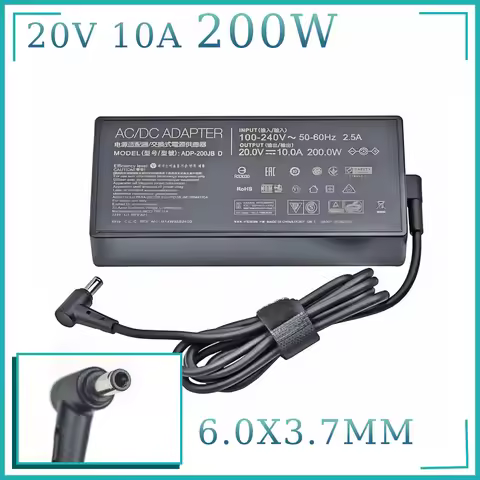 NEW 20V 10A AC Adapter Charger For TUF DASH F15 FX516PR FA506QR ROG ZEPHYRUS G15 GA503QM-HQ121R GA50
