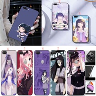 OPPO A56 OPPO A77 F3 R9 R9S A79 A98 5G A38 A16K X3 Lite X3 Neo F1 Plus Find X3 X3 Pro Q35 Anime Naruto Hinata Soft black phone case
