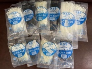 KSS Black and White Nylon Cable Tie Heavy Duty Industrial Zip Tie Good Quality Made in Taiwan (2.5 t