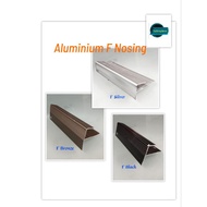 💥 Aluminium profile F Nosing * 9feet (2 pcs x 4.4 feet) * 8mm & 12mm